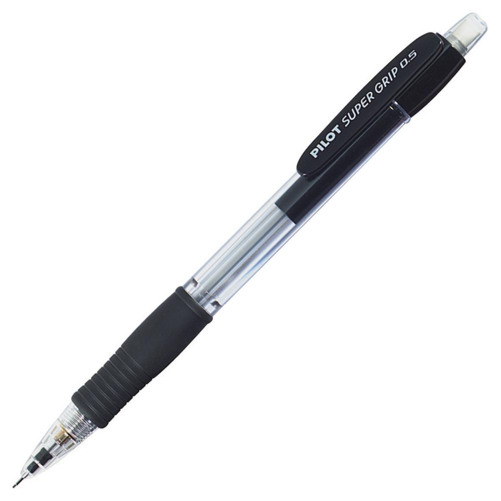Porte-mine Pilot Supergrip H185 - 0.5 mm - rechargeable - grip caoutchouc - noir