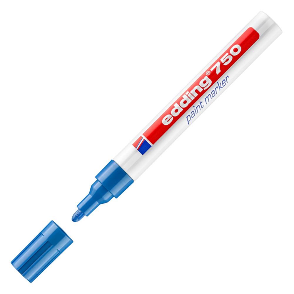 Marqueur peinture Edding E750 - laque bleu - pointe moyenne ogive