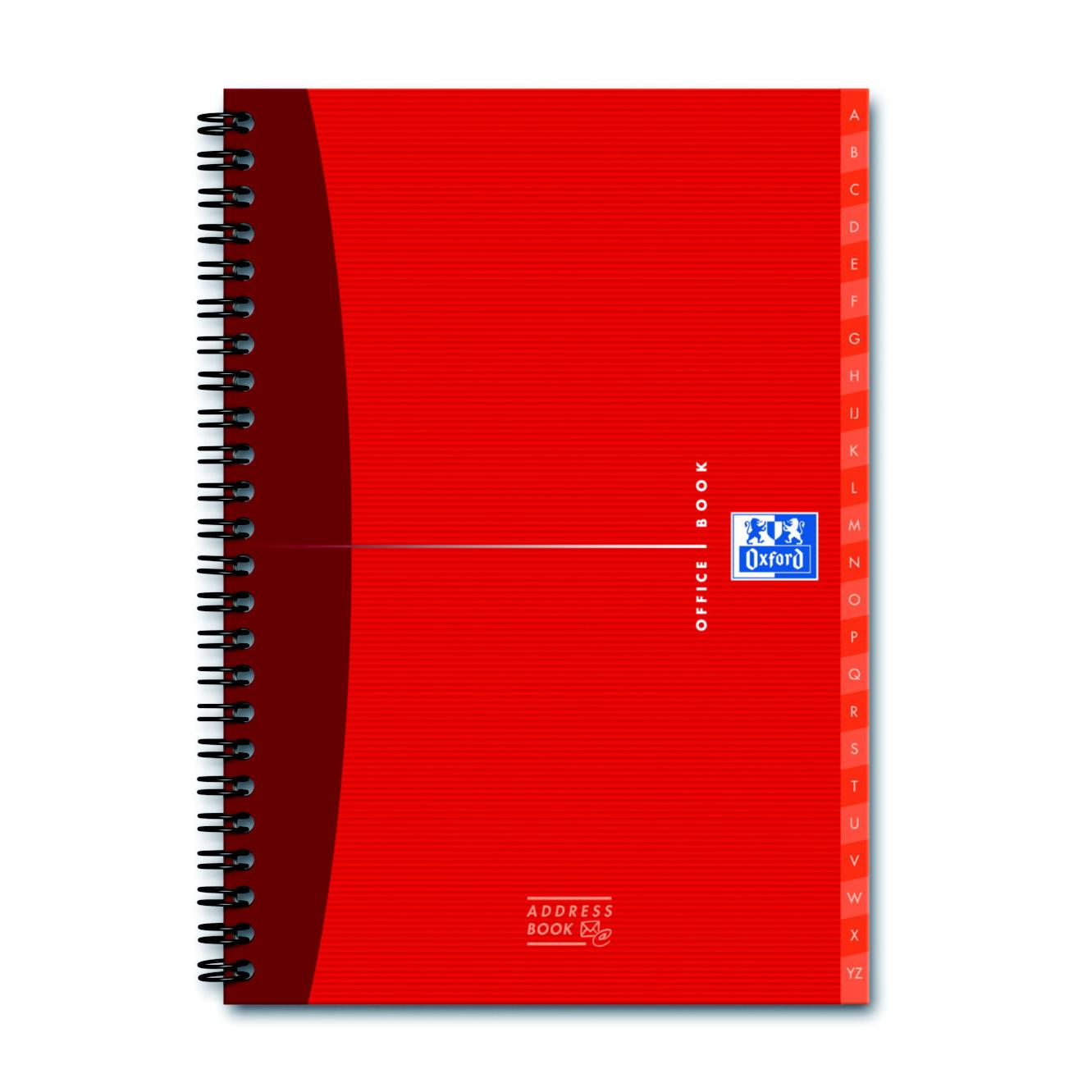 Office Oxford Essentials - carnet d'adresses A-Z - double spirale - A5 - 160 pages - 90 g/m - bloc 80 feuilles