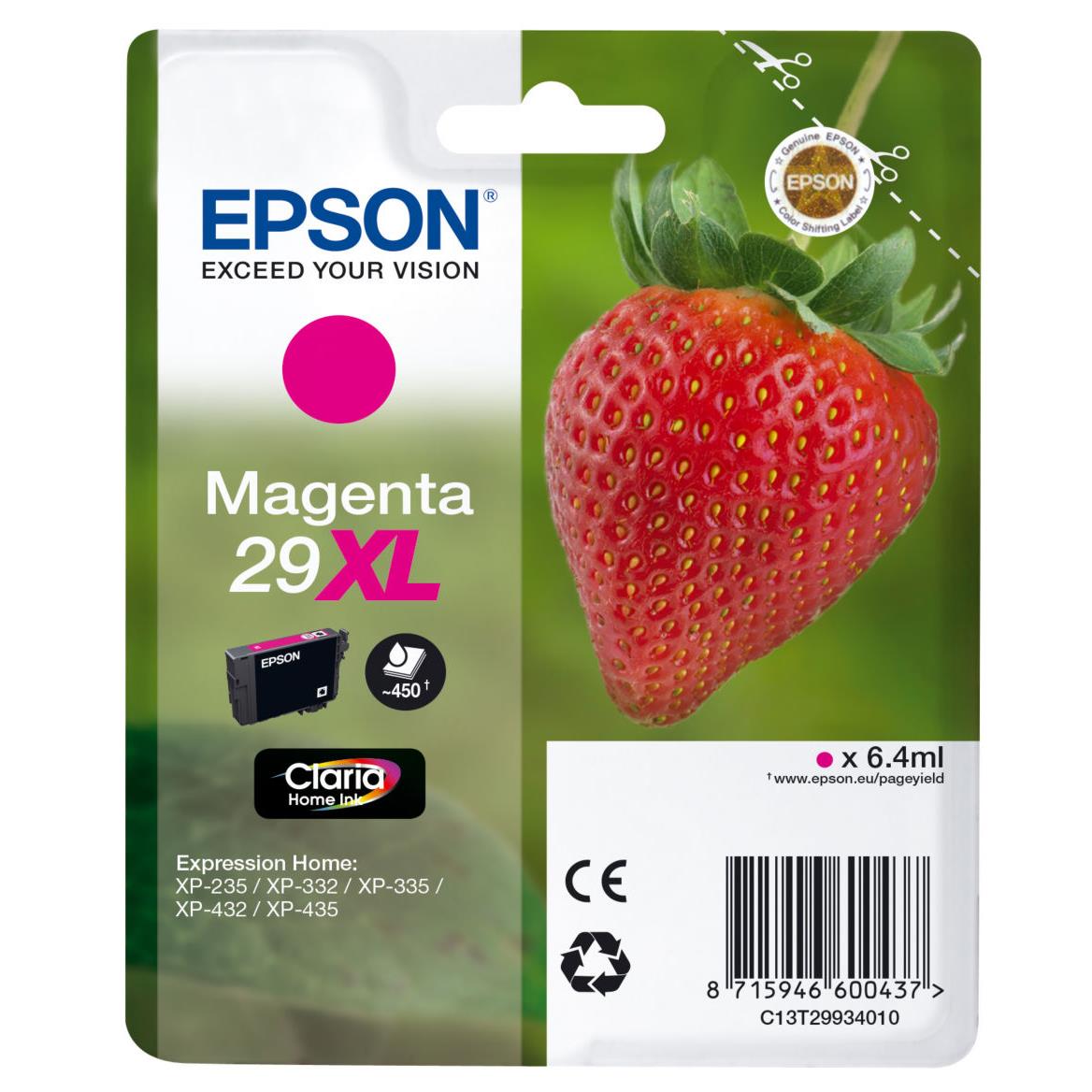 Cartouches pour imprimantes - Epson strawberry cartouche "fraise" 29xl - encre claria home m
