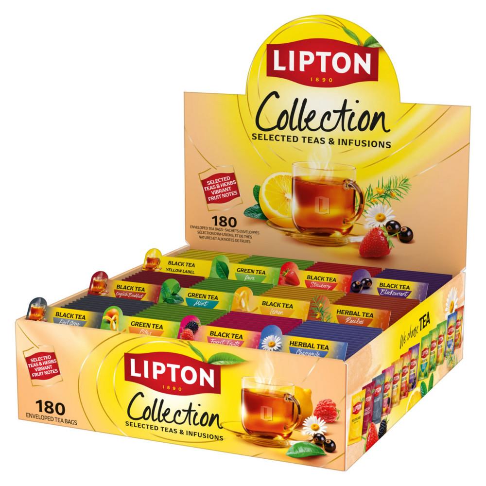 Coffret de th�s Lipton et infusions - 12 saveurs - 180 sachets fra�cheur