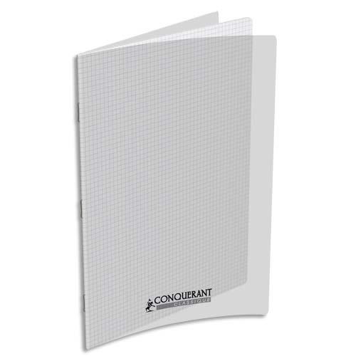 Cahier piqre Conqurant classique - couverture polypropylne - 90 g - 24 x 32 - 48 pages - Seys - incolore