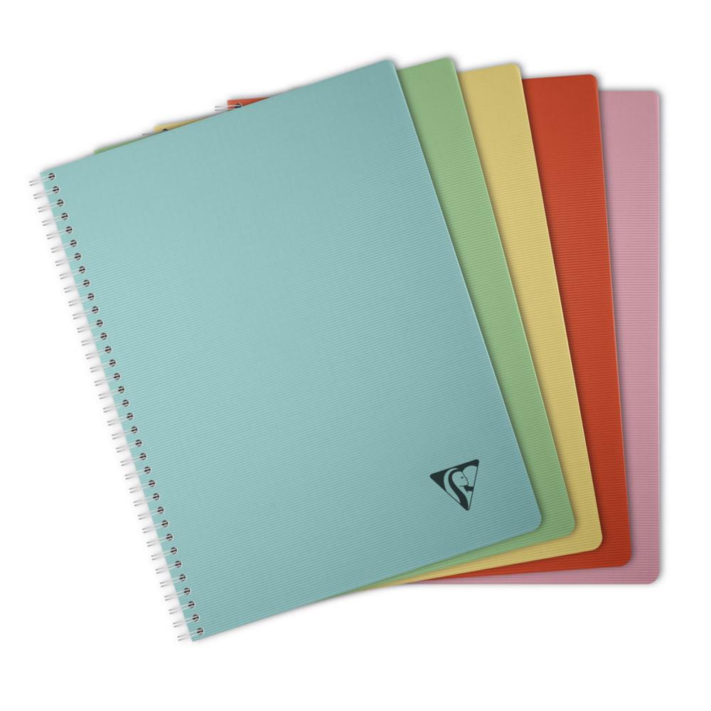 Cahier � spirale Clairefontaine Linicolor A4 21 x 29,7 cm - 90g - Petits carreaux 5x5 - 100 pages - Assorties