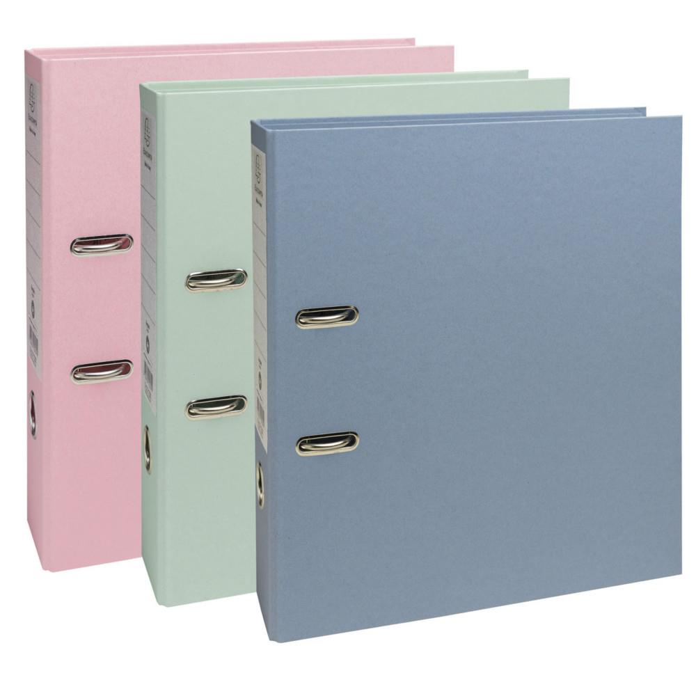 Classeur � anneaux Exacompta avec levier Prem'Touch AutentiK - A4 - Dos 8 cm - Capacit� 760 feuilles - Couleurs assorties