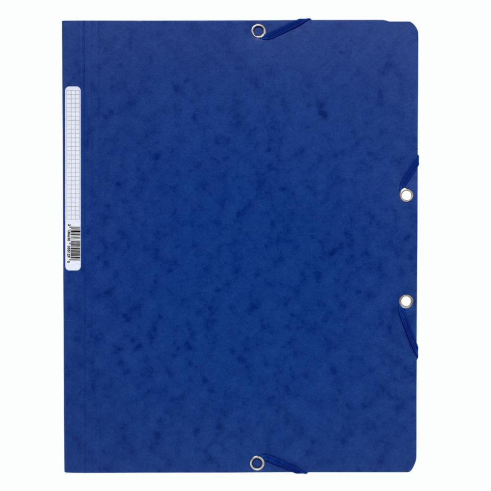 Chemise Exacompta Nature Future A4  fermeture lastique sans rabat - 250 feuilles -  carte - bleu - lot de 25