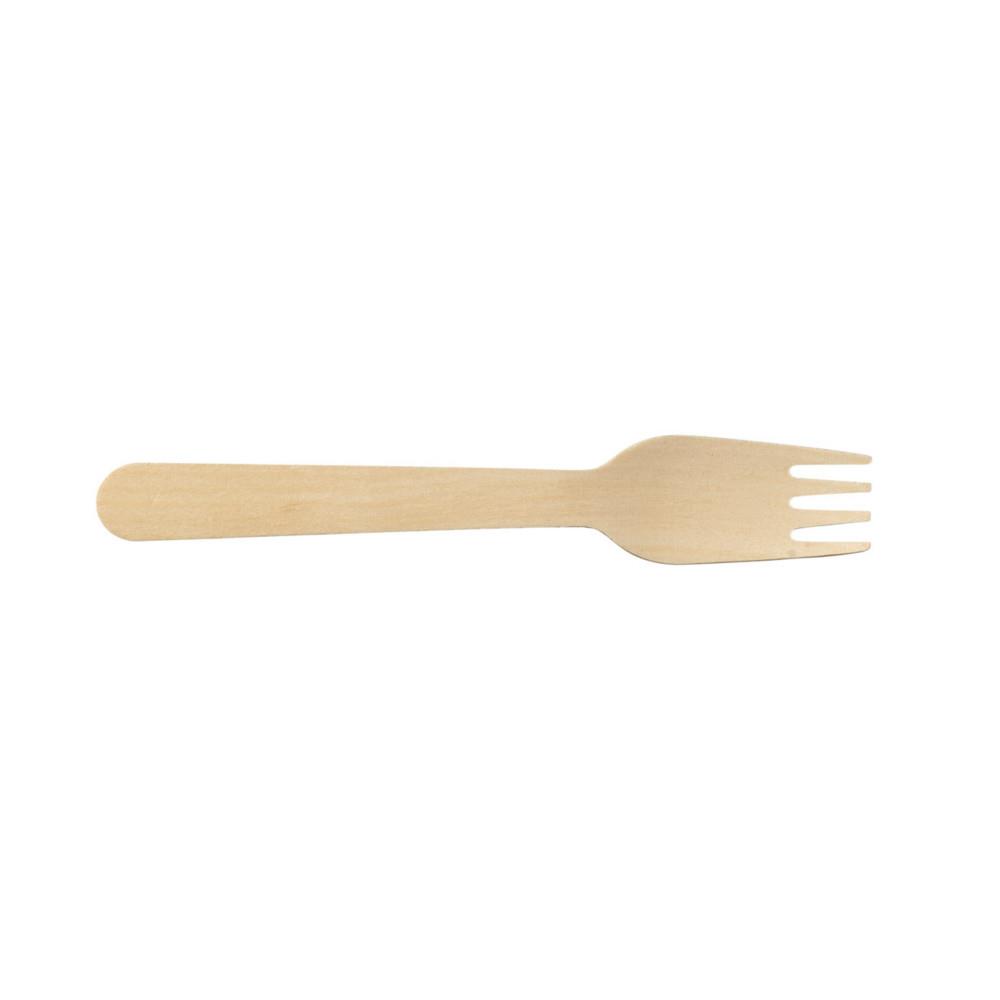 Fourchettes en bois L. 16 cm - Lot de 50