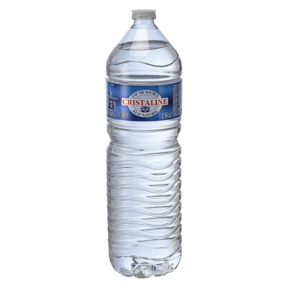 Eau de source Cristaline - Lot 12 bouteilles 1,5 L