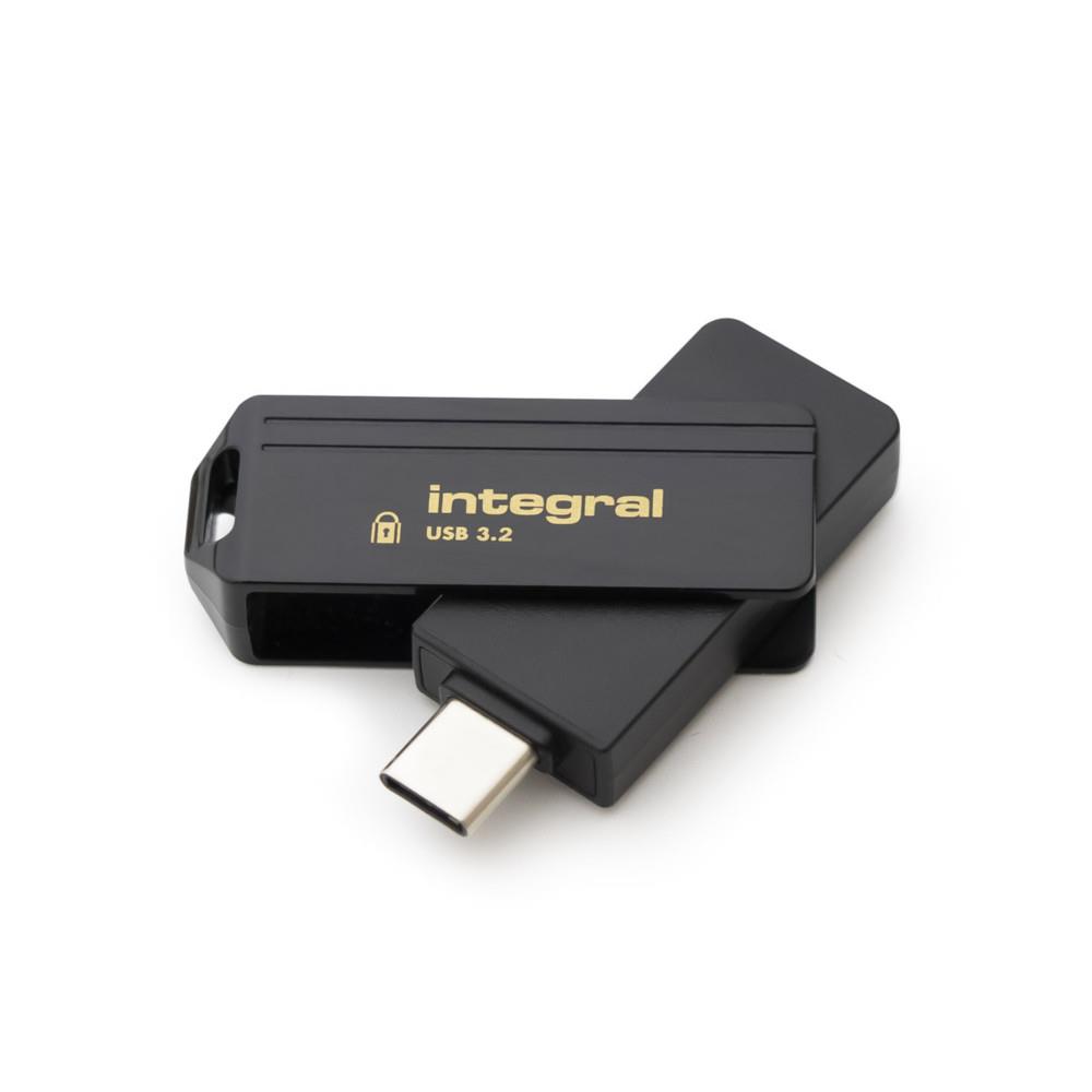 Integral infd32gb360csec3.2 lecteur usb flash 32 go usb type-c 3.2 gen 1 (3.1 gen 1) noir, or