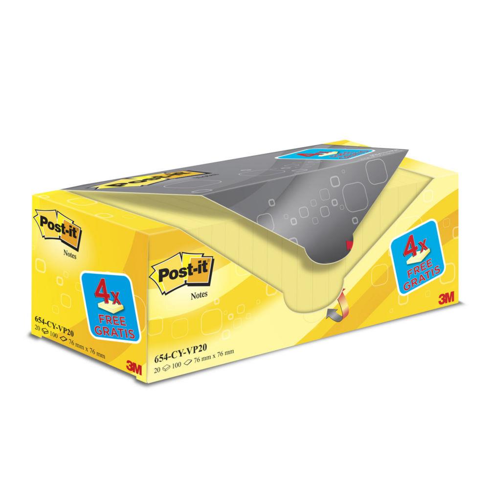 Post-it Marque-Pages Papier - Pack De 3 Blocs, 25x76mm, 100 Feuilles Par Bloc - Couleurs Assorties Pour Organisation