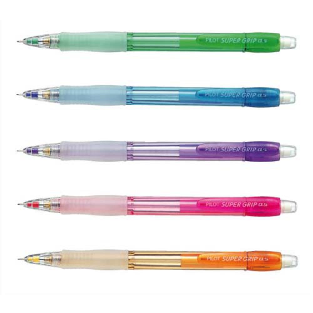Porte-mines Pilot Super Grip 0.5 mm  avec grip coloris non assortis - lot de 12