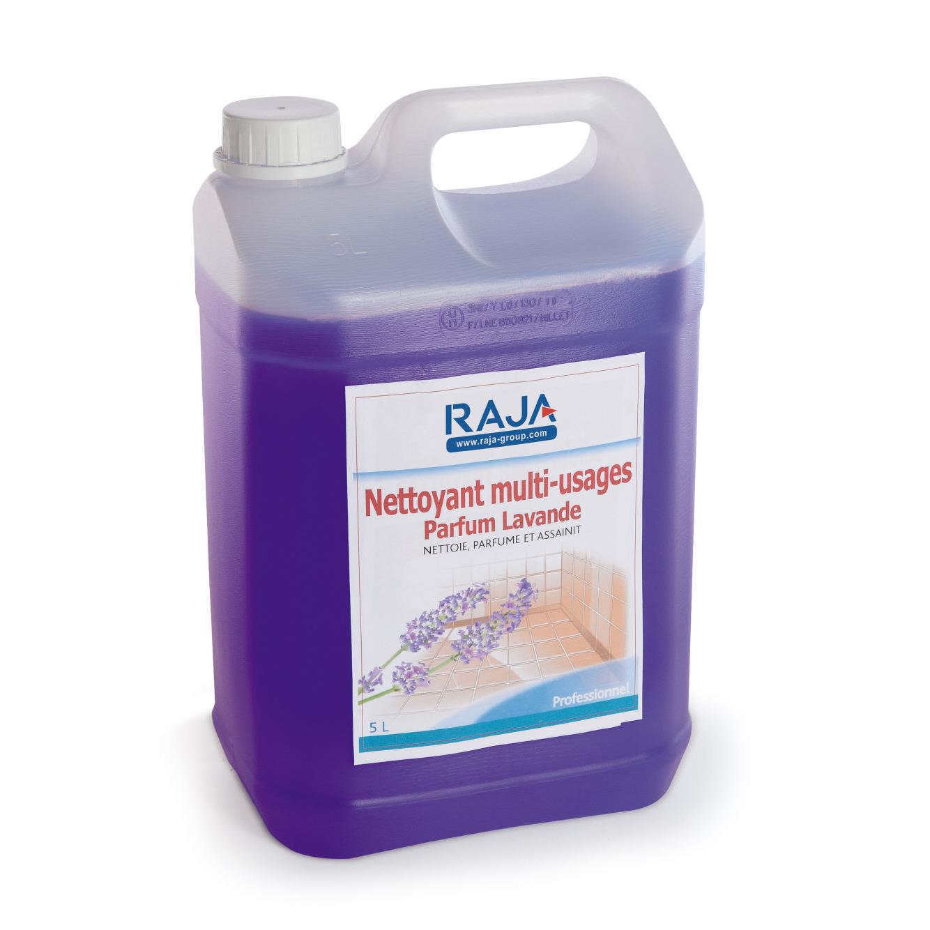 Nettoyant multi-usages Raja - parfum lavande - Bidon 5L (bouteille 5000 millilitres)