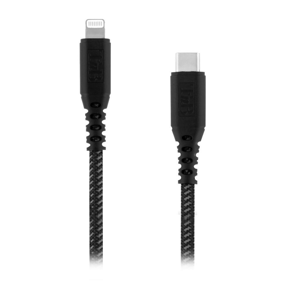 Cble Lightning USB-C TNB Xtremwork pour appareils Apple - 1,5 m - Noir