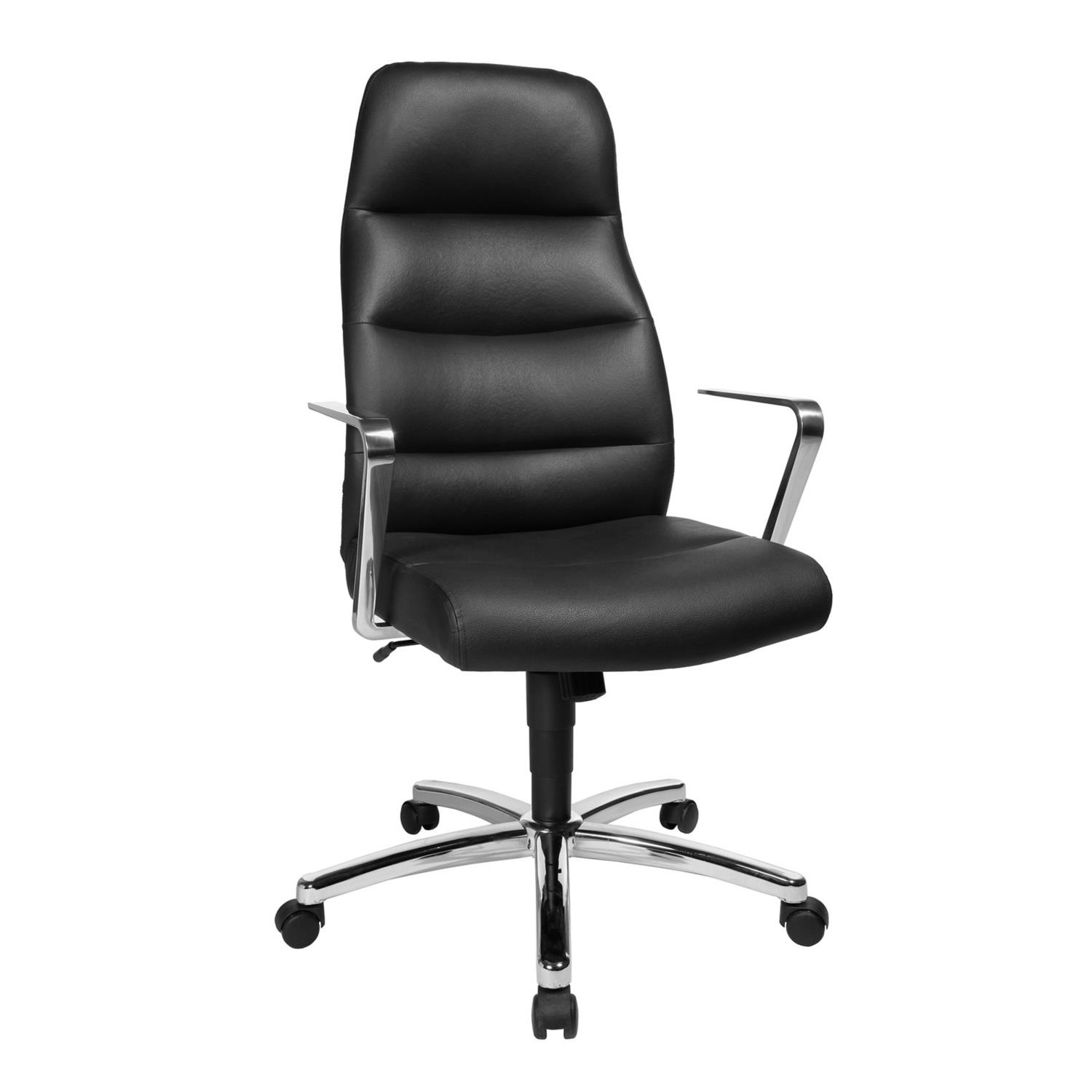 Fauteuil de direction Cleste - cuir vritable - noir