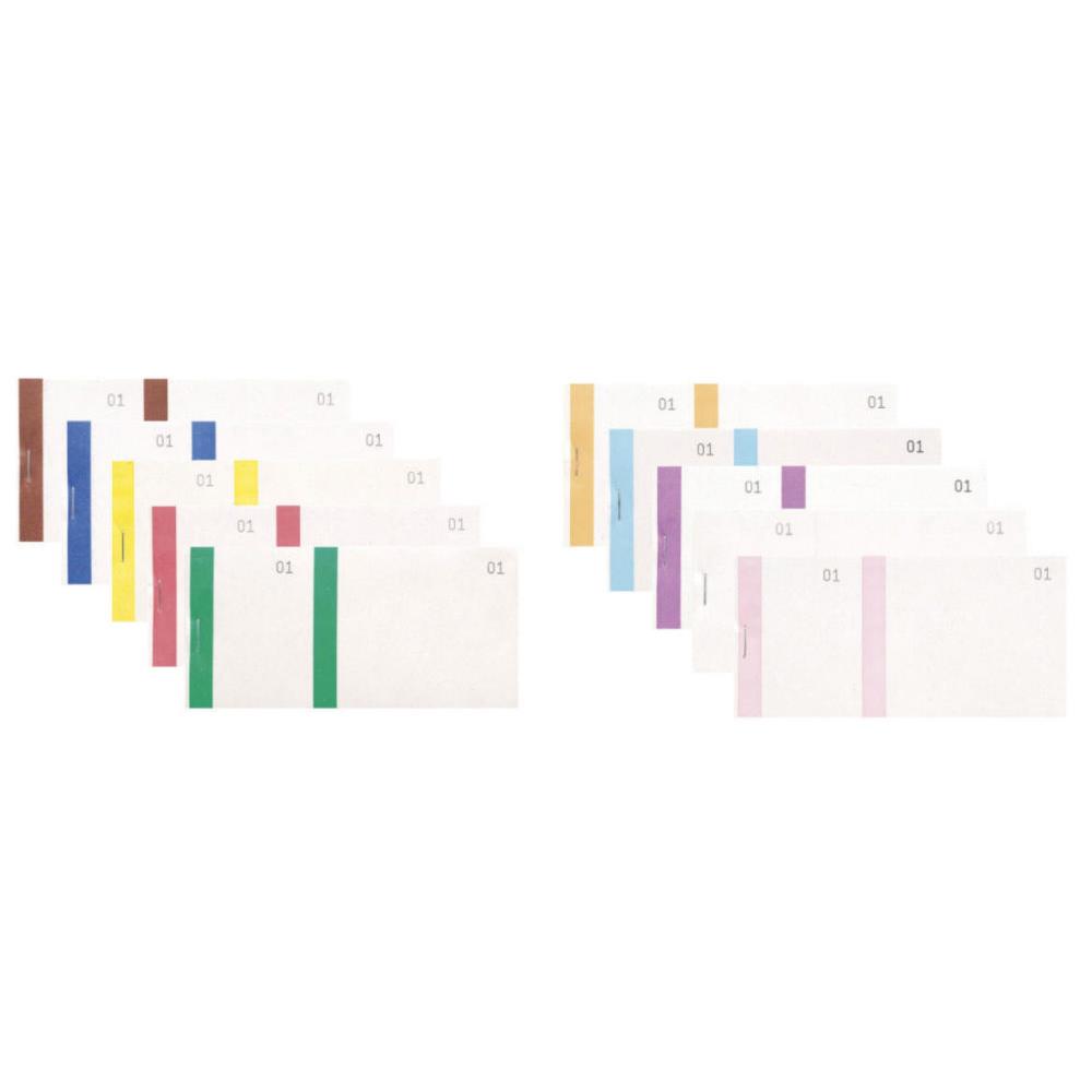 Bloc vendeur Elve - 100 feuillets numrots 6 x 13,5 cm - 1 coupon dtachable - coloris assortis