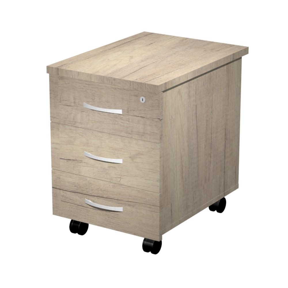 Caisson mobile m�lamin� Java 3 tiroirs - Ch�ne canadien
