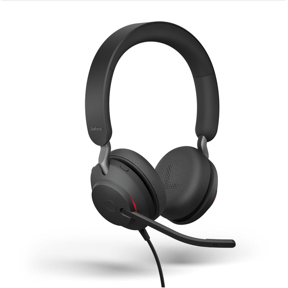 Casque USB-C filaire Jabra Evolve2 40 MS Stro - Noir