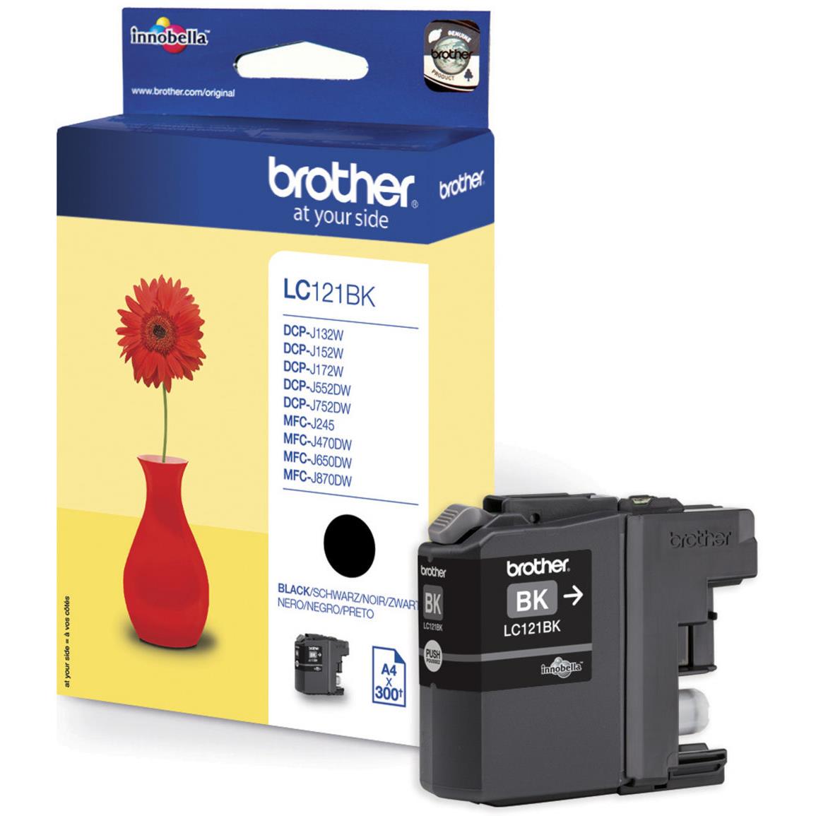 Cartouches pour imprimantes - Brother lc121bk - cartouche d'encre originale - noir