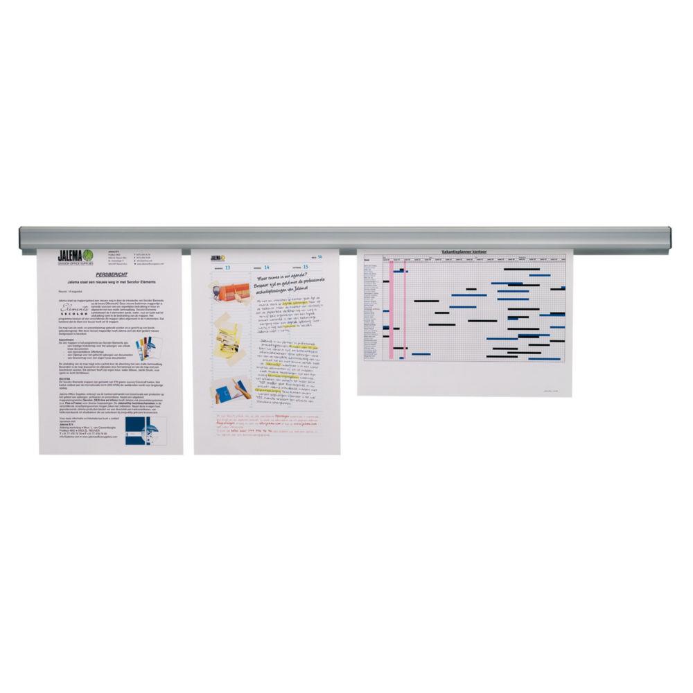 Rail de prsentation magntique Tarifold Jalema Grip L.60 cm - Aluminium