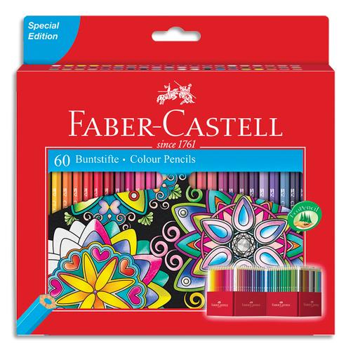 Crayons de couleur Faber Castell chteau - tui de 60