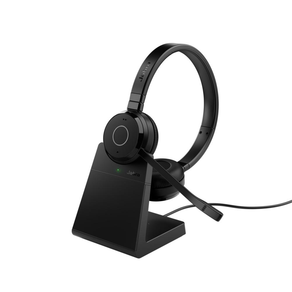 65 Evolve Jabra TE Jabra MS Duo Casque sans fil Bluetooth + Dongle USB-A + Station de charge