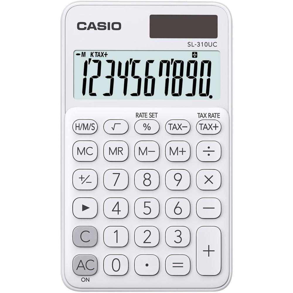 Calculatrice de poche Casio SL-310UC - 10 chiffres - Blanche