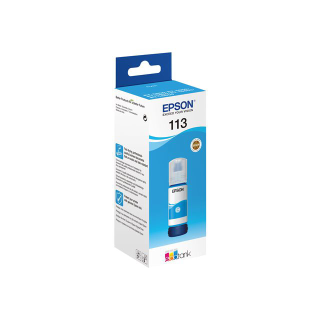 Recharges d'encre pour imprimante - Epson 113 ecotank pigment cyan ink bottle