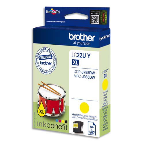 Cartouches pour imprimantes - Brother lc22uy - cartouche d'encre originale  trs haut rendement - jaune.