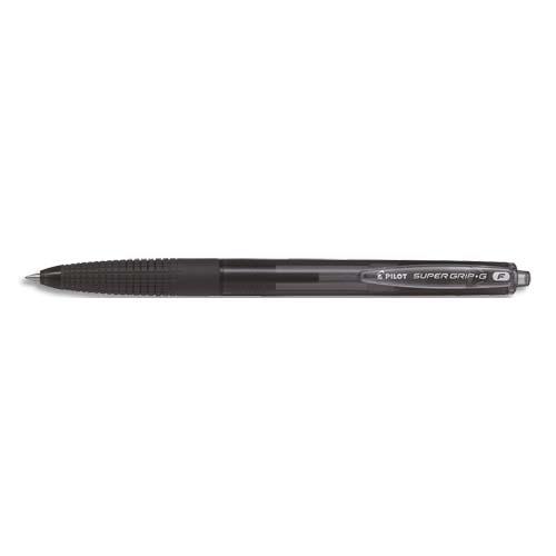 Stylo bille Pilot Super Grip G - rtractable - pointe fine - encre noire