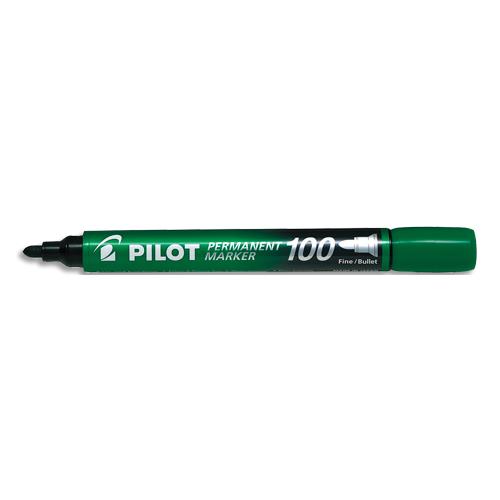 Marqueur permanent Pilot Marker 100 - pointe conique fine - vert