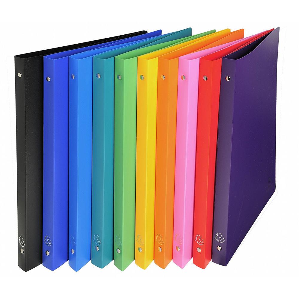 Classeur 4 anneaux A4 polypro opaque - dos 2 cm capacit 140 feuilles - assortis