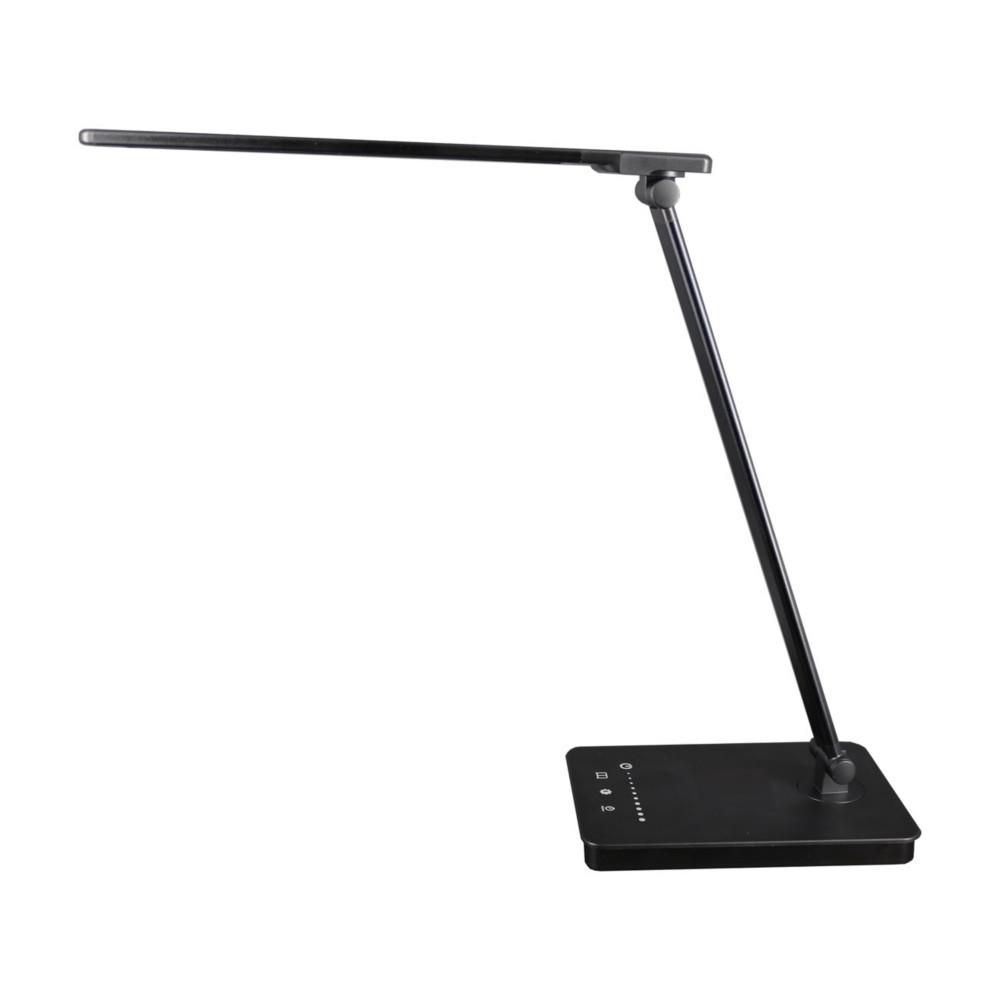 Lampe de bureau pliable Unilux Novy - Led intgre - Tte rotative - Port USB - Noir