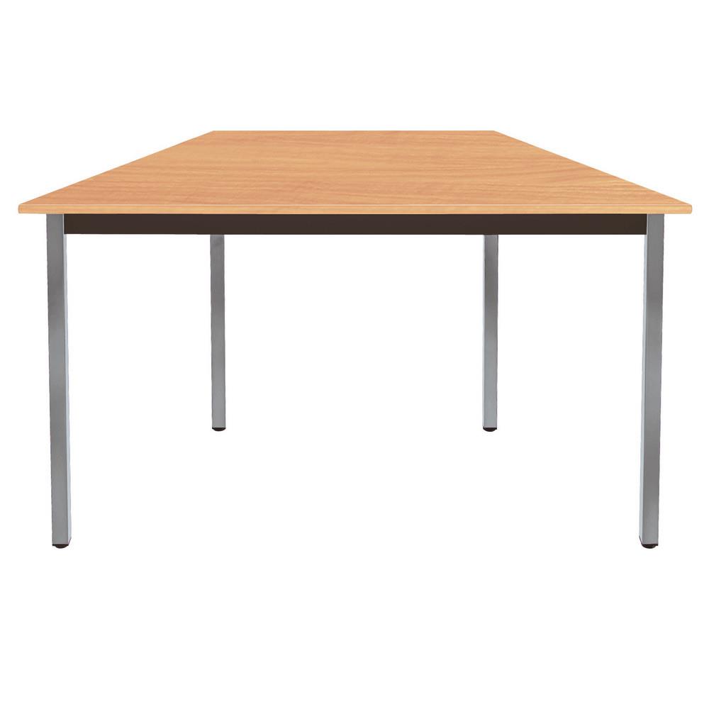 Table Modulaire Domino trapze - L 120 x P 60 cm - plateau htre - pieds gris