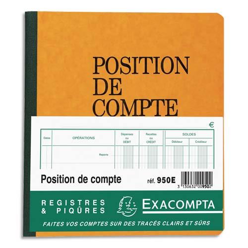 Piqre Exacompta - 21 x 19 cm - position de compte - 80 pages foliot