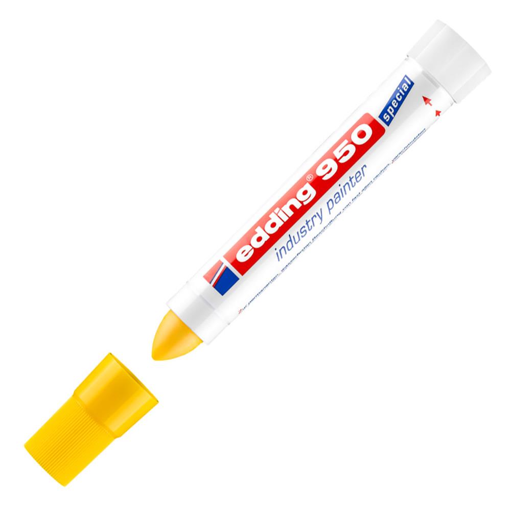 Marqueur peinture pour l'industrie 950  pointe ogive 10 mm jaune