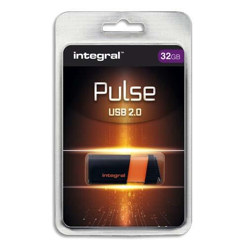 Cl USB 2.0 Integral Pulse - 32 Go - orange