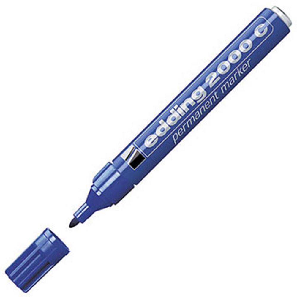 Marqueur permanent Edding E 2000 - pointe ogive - encre indlibile bleue sans solvant
