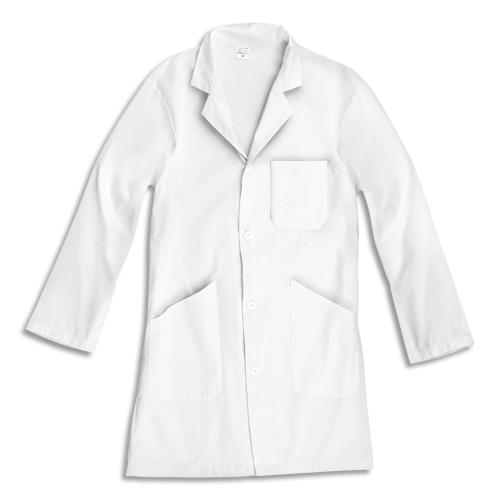 Blouse  manches longues en tissu 100% Coton - 3 poches - taille XL - blanche