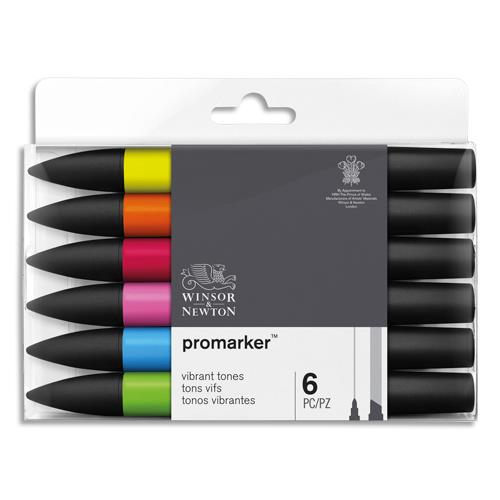 Feutres Winsor&Newton promarker tons vibrants - set de 6