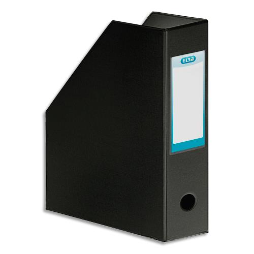 Porte-revues Elba - en PVC soud - 32 x 24 cm - dos de 10 cm - livr  plat - noir