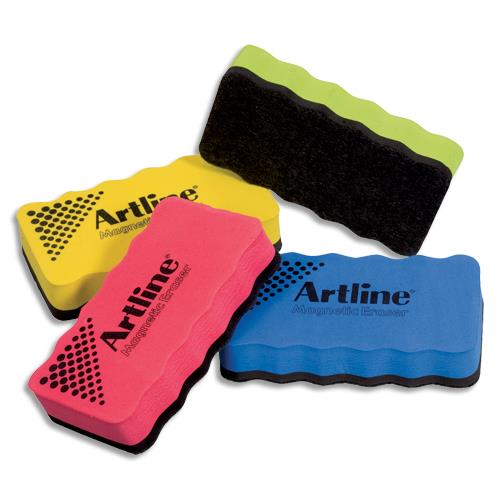 Brosse magntique Artline pour tableau blanc - non rechargeable - 4 coloris assortis alatoires