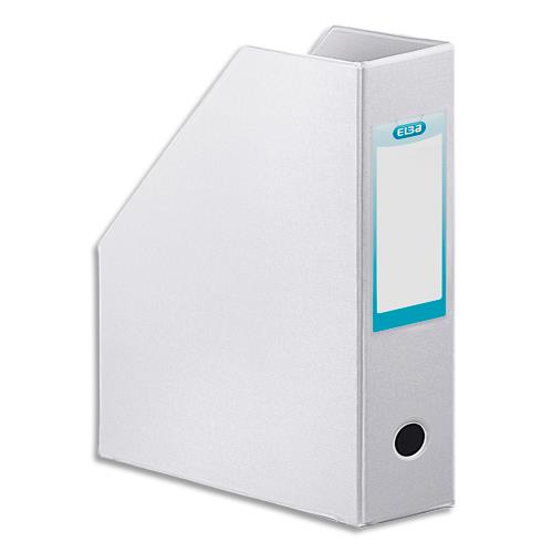 Porte-revues Elba - en PVC soud - 32 x 24 cm - dos de 10 cm - livr  plat - blanc