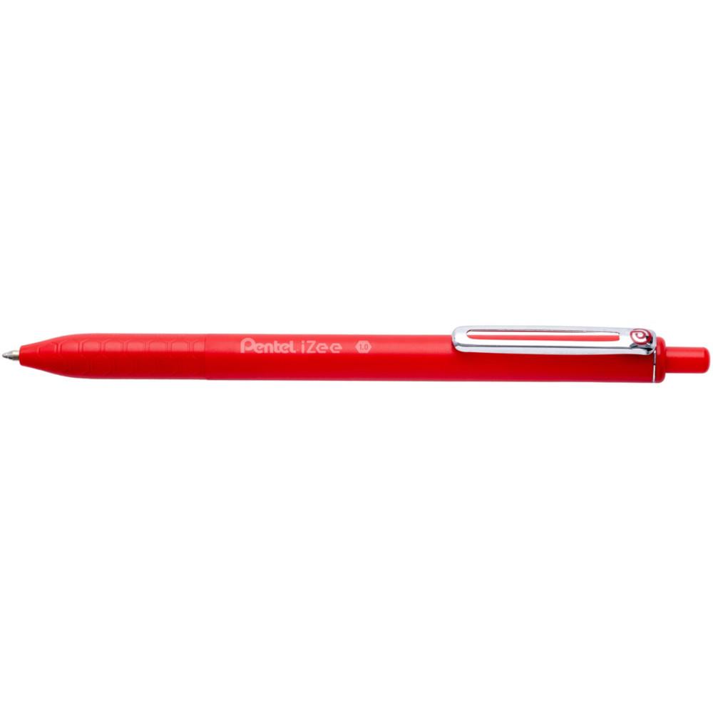 Stylo bille rtractable Pentel Izee - Pointe large 1 mm - Rouge