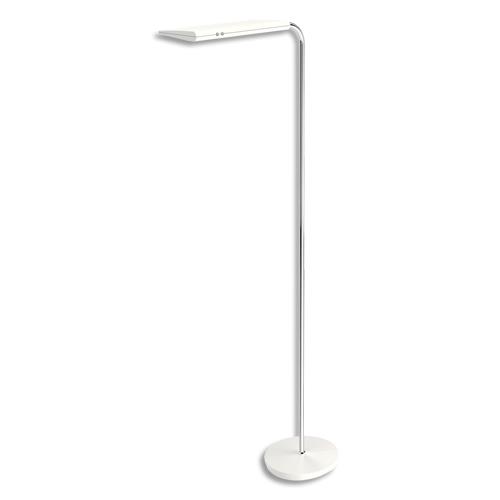 Lampadaire led Alba Swing - tte pivotante - blanc et chrome  - 185 cm - 4500 lumens