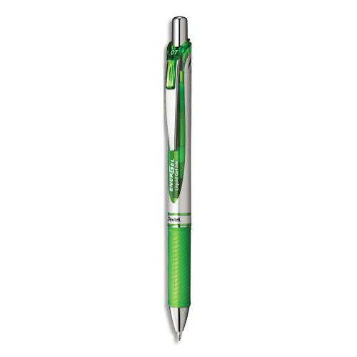 Stylo � bille Pentel energel r�tractable - 0.7mm - encre � pigment infalsifiable verte