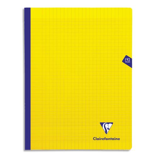 Cahier brochure Clairefontaine Mimesys - 24x32 - 192 pages - Sys - couverture polypropylne jaune
