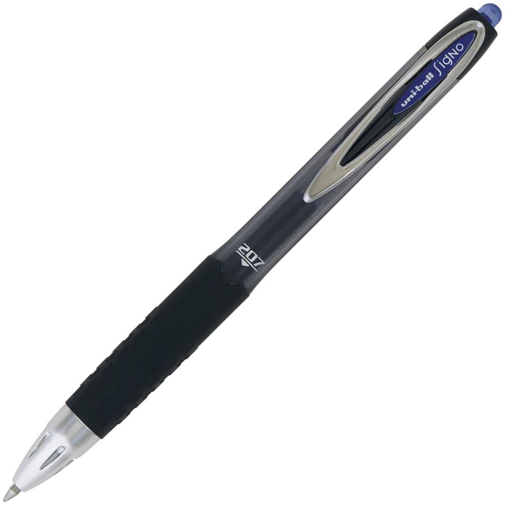Stylo  bille Uniball encre gel RT207 - pointe fine - bleu