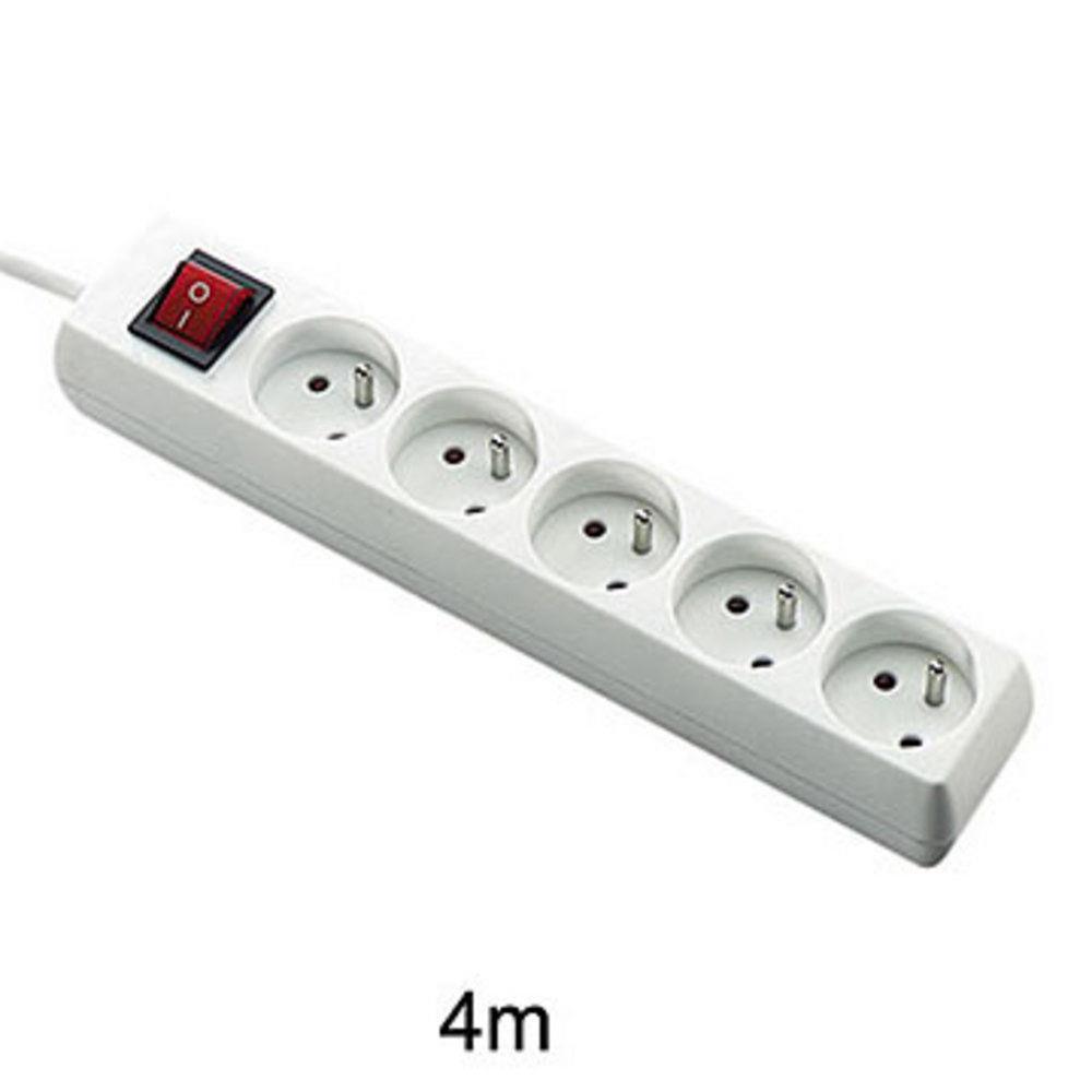 Wonday gae000462 multiprise 4 m 5 sortie(s) ca intrieure blanc
