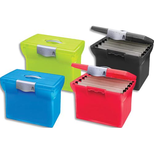 Boîte Viquel Rainbow Class - 8 Dossiers Suspendus Noir | Rangement Bureau Pratique