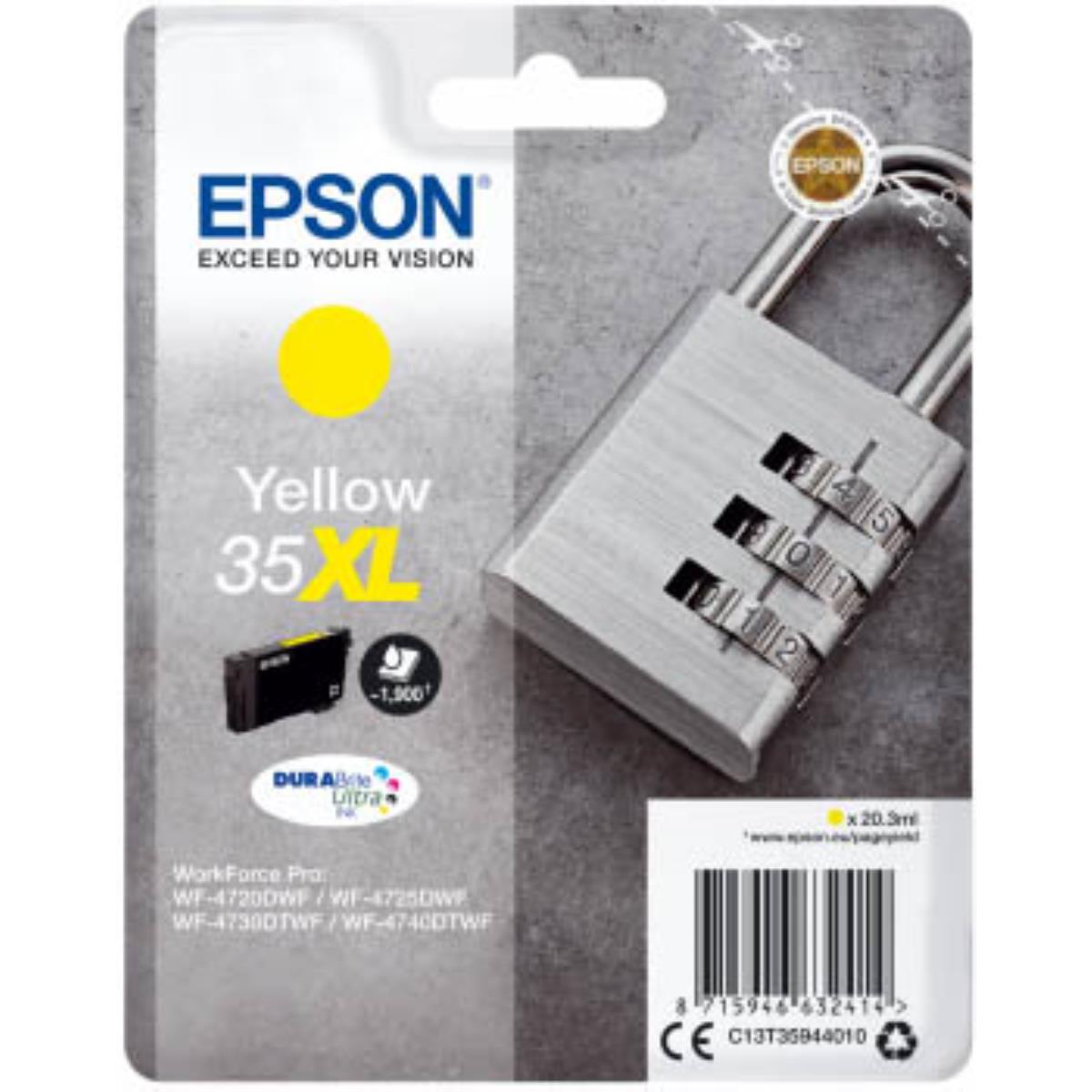 Cartouches pour imprimantes - Epson padlock singlepack yellow 35xl durabrite ultra ink