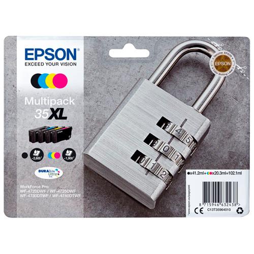 Cartouches pour imprimantes - Epson padlock multipack 4-colours 35xl durabrite ultra ink